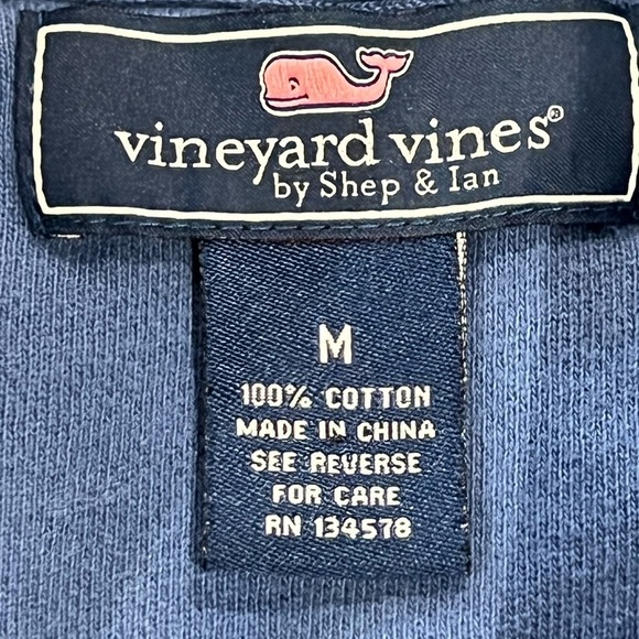 Vineyard Vines Medium Shep Shirt Quarter Zip Pullover Sweater Navy - Picture 5 of 6